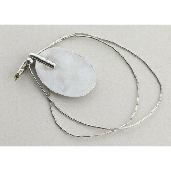 Sterling Silver Moonstone Liquid Beads Necklace 18 inch - Picture 8 of 8
